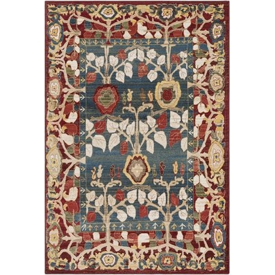 Arbouet Floral Red/Blue Area Rug - Image 0