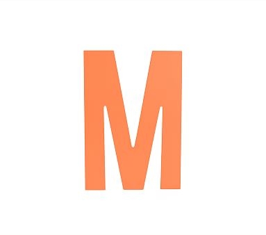 Modern Letter M, Orange - Image 0