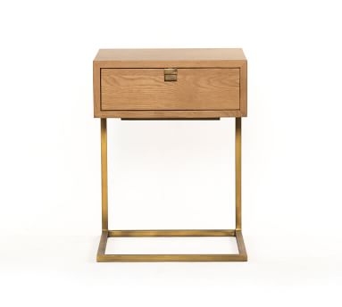 Archdale C-Nightstand, Natural Oak/Satin Brass - Image 4
