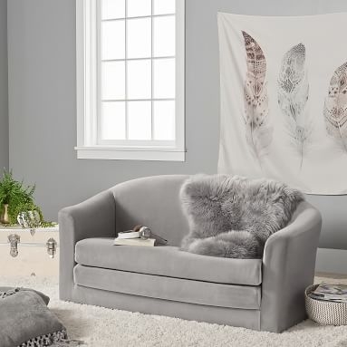 Ashton Sleeper Sofa, Enzyme Washed Canvas Dusty Rose - Image 3