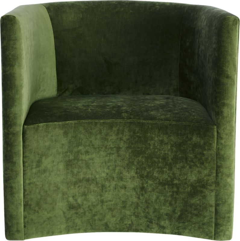 Covet Cypress Velvet Curved Chair - Image 1