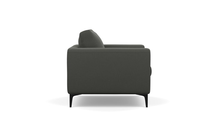 Asher Chairs with Charcoal Fabric and Matte Black legs - Image 2