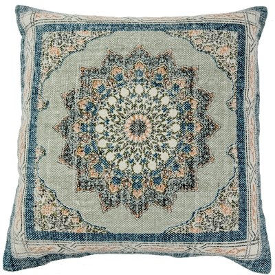 Palombo Distressed Persian Rug Linen Pillow Cover - Image 0