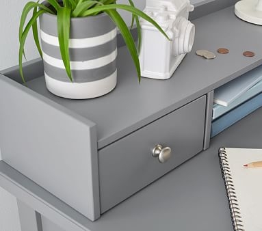 Morgan Simple Desk & Hutch Set, Simply White, UPS - Image 5