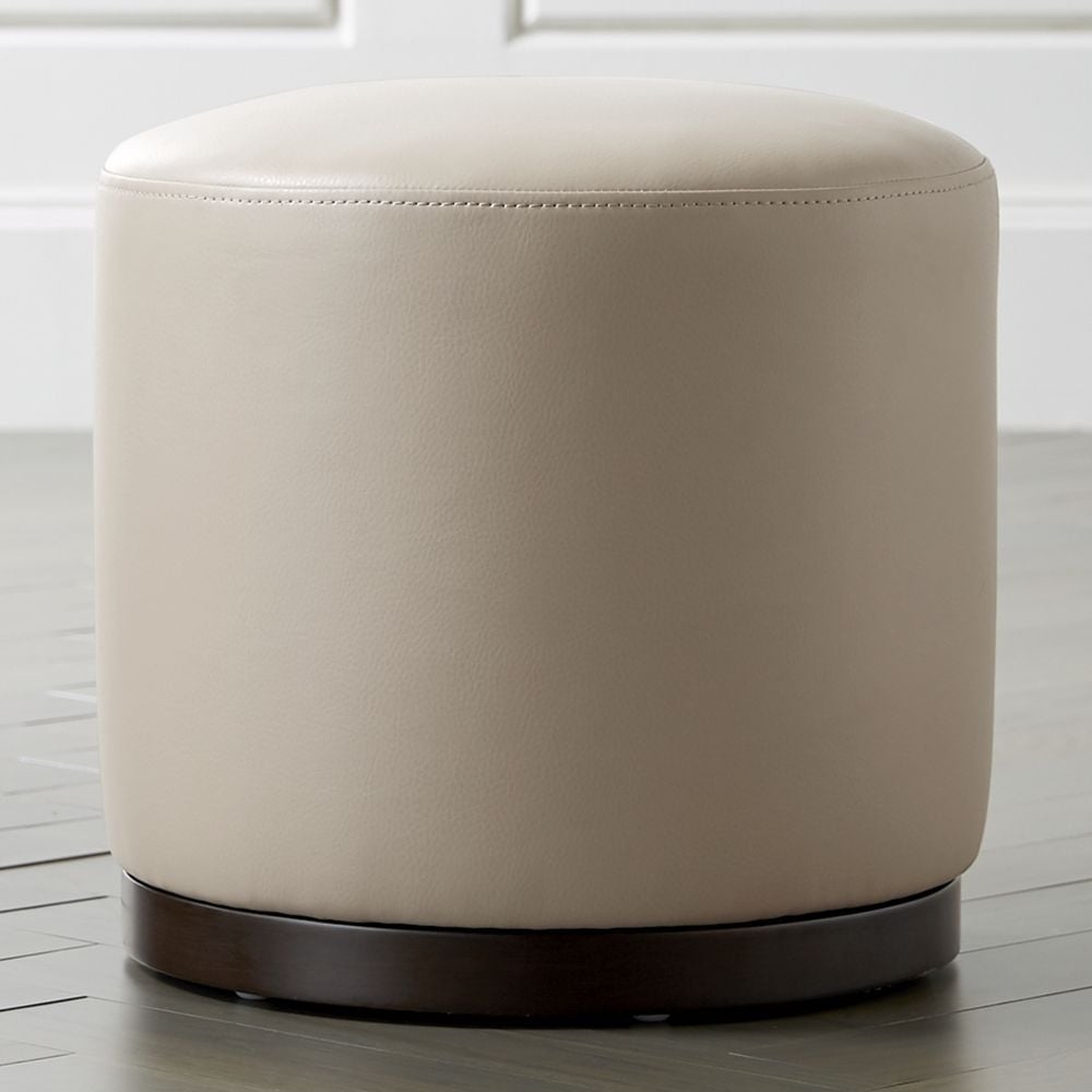 Zoey Leather Swivel Ottoman - Image 0