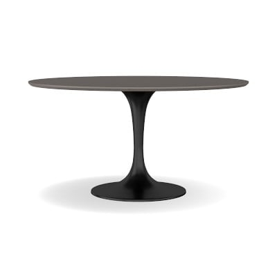 Tulip Indoor/Outdoor Round Dining Table, 56", Concrete Base, Grey Top - Image 0