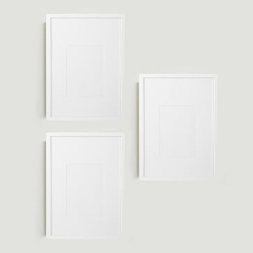 Gallery Frames, Set of 3, 16"x20", White Lacquer - Image 0