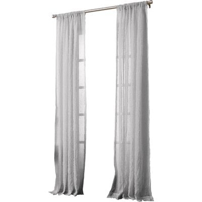 Marden Solid Sheer Rod Pocket Single Curtain Panel - Image 0