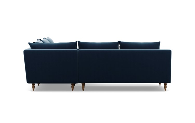 Sloan Corner Sectional with Sapphire Fabric and Natural Oak legs - Image 3