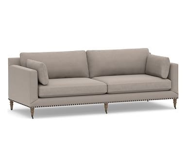 Tallulah Upholstered Grand Sofa 95", Down Blend Wrapped Cushions, Performance Everydayvelvet(TM) Carbon - Image 0