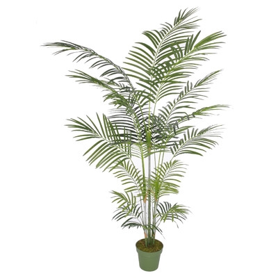 Artificial Areca Palm Tree Floor Silk Plant in Planter - Image 0