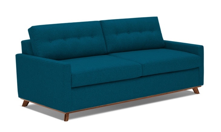 Blue Hopson Mid Century Modern Sleeper Sofa - Key Largo Zenith Teal - Medium - Image 1