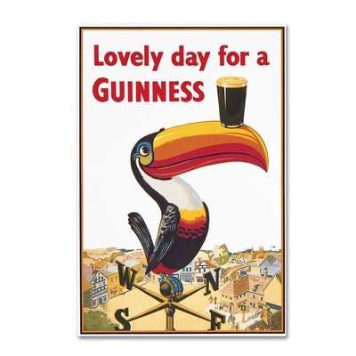Lovely Day For A Guinness VIII" by Guinness Brewery Vintage Advertisement on Wrapped Canvas - Image 0