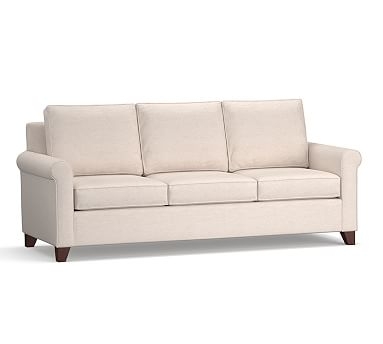 Cameron Roll Arm Upholstered Sofa 88" 3-Seater, Polyester Wrapped Cushions, Performance Heathered Tweed Pebble - Image 0