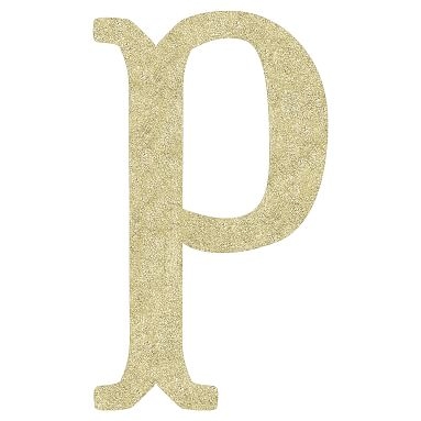 Camille Wall Letters, Gold Glitter, P - Image 0