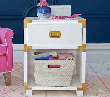 Gemma Nightstand, Simply White, Flat Rate - Image 1