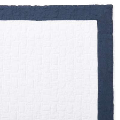 Chambers Washed Linen Border Quilt, Queen, Sand - Image 2