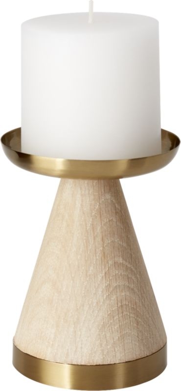 Bond Large Wood Pillar Candle Holder - Image 5