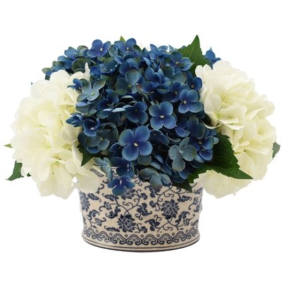 Hydrangea Floral Arrangement in Pot - Image 0