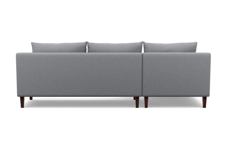 Sloan Chaise Sectional with Dove Fabric and Oiled Walnut legs - Image 3