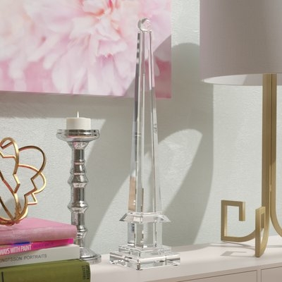 Hess Mirrored Obelisk with Glass Ball Sculpture - Image 0