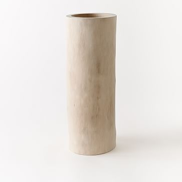 Bleached Wood Vase, Medium - Image 1