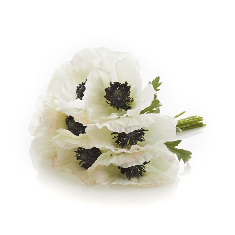 Artificial White Poppy Bunch - Image 2