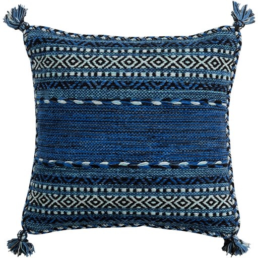 Azariah Pillow, 22" x 22", Blue - Image 0