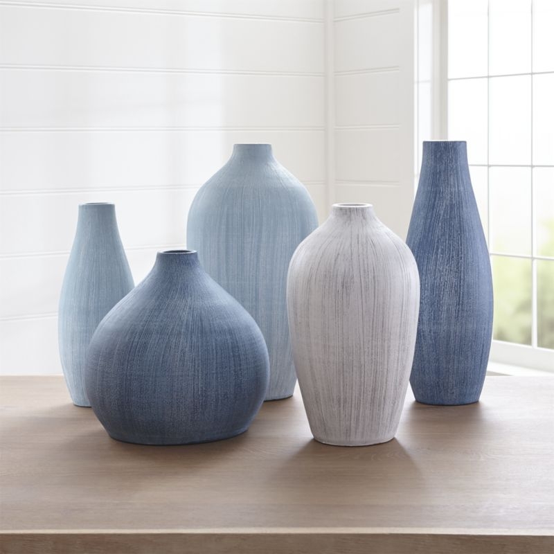 Annisa Blue Wide Teardrop Vase - Image 3