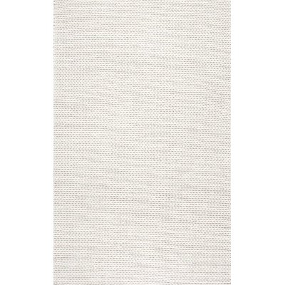 Arviso Hand-Woven Wool White Area Rug - Image 0