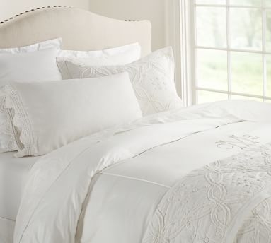 Essential 300-Thread-Count Sateen Duvet Cover, Twin/Twin XL, White - Image 3