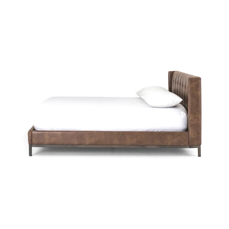 Newhall King Leather Tufted Bed - Image 3