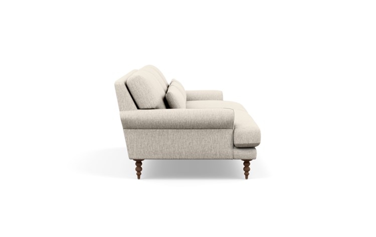 Maxwell Sofa with Wheat Fabric and Oiled Walnut legs - Image 1