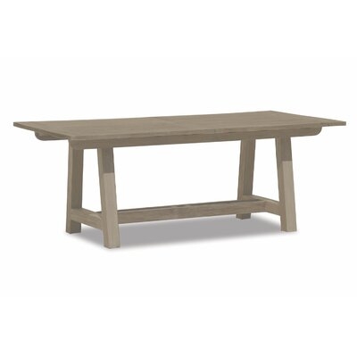 Dining Table With Leaf Extension In Coastal Teak - Image 0
