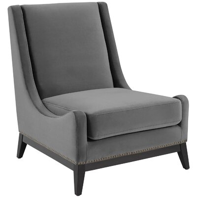 Alderman Upholstered Performance Velvet Lounge Chair - Image 0