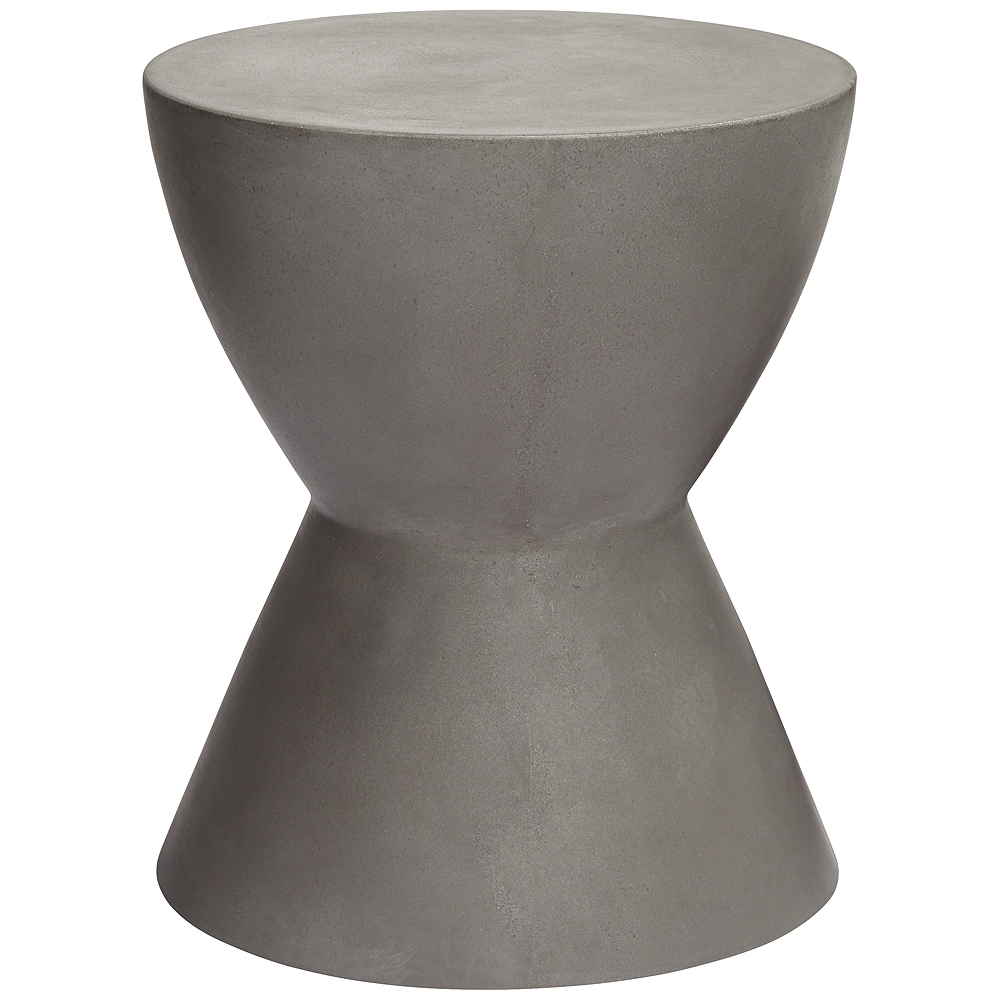 Logan Gray Concrete Outdoor End Table - Style # 34Y37 - Image 0