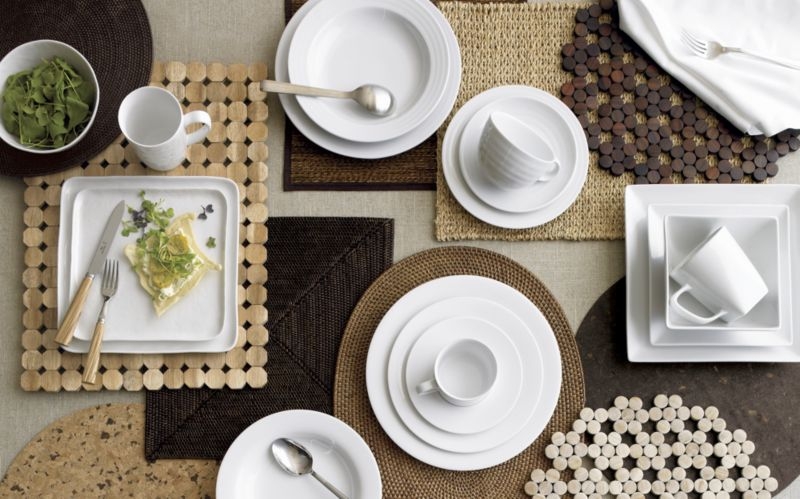 Mercer White Square Porcelain Dinner Plates, Set of 8 - Image 4