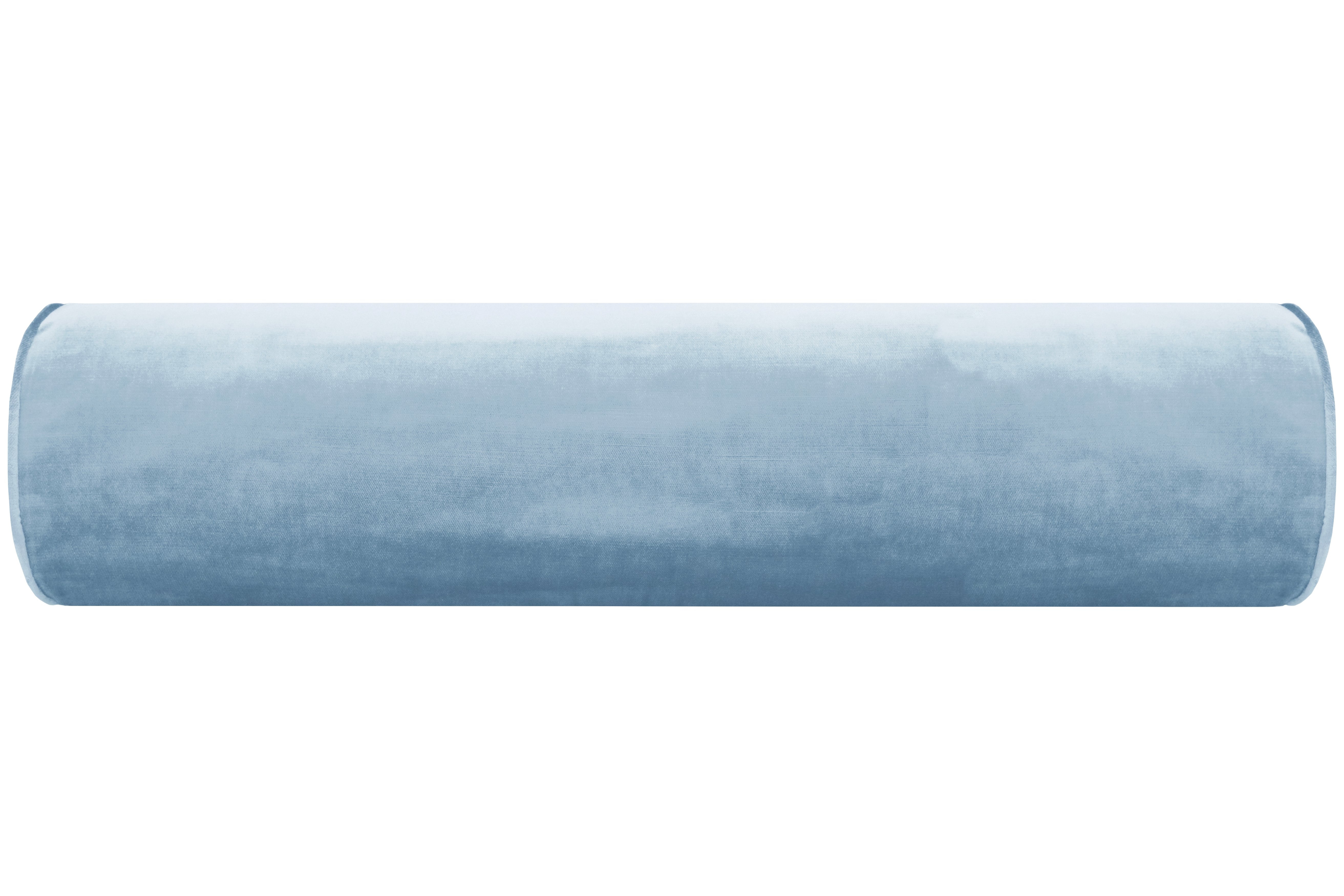 THE BOLSTER :: FAUX SILK VELVET // HYDRANGEA BLUE - KING // 9" X 48" - Image 0