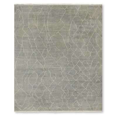 Mountain Fog Hand Knotted Rug, 9x12', Grey - Image 0