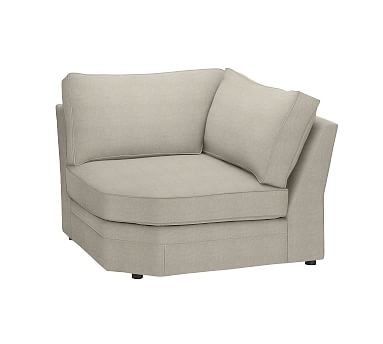 Pearce Roll Arm Upholstered Wedge, Down Blend Wrapped Cushions, Sunbrella(R) Performance Slub Tweed Pebble - Image 2