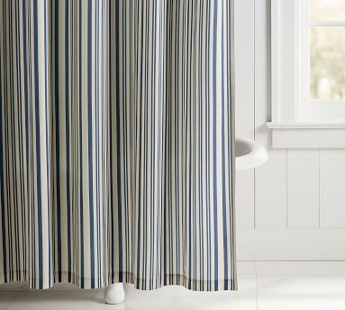 Antique Stripe Shower Curtain, 72x72, Gray - Image 5