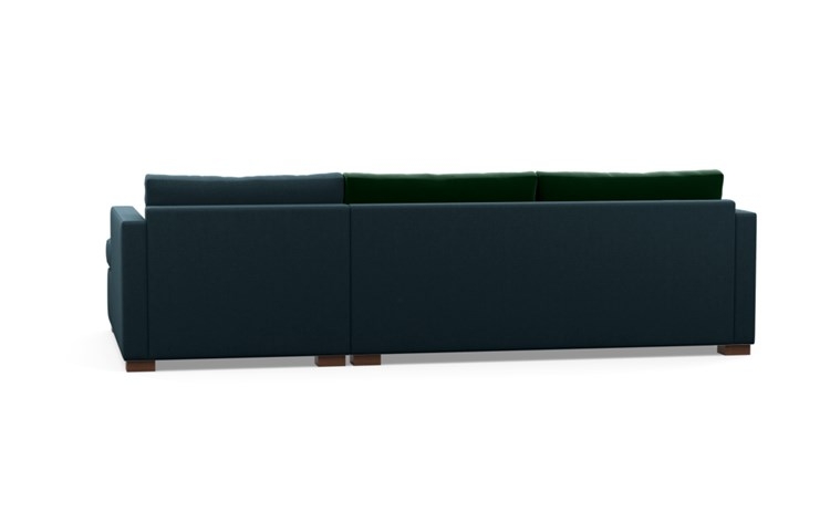 Charly Sleeper Sectionals with Sleepers with Evening Fabric and Oiled Walnut legs - Image 3