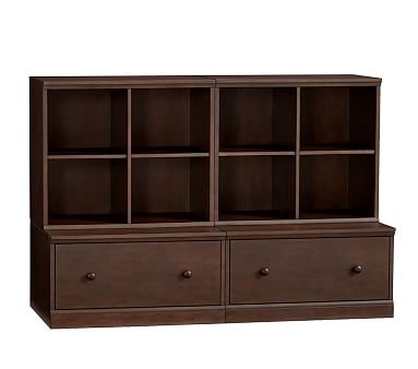 Cameron 2 Cubby &amp; 2 Drawer Base Set, Chocolate, Unlimited Flat Rate Delivery - Image 0