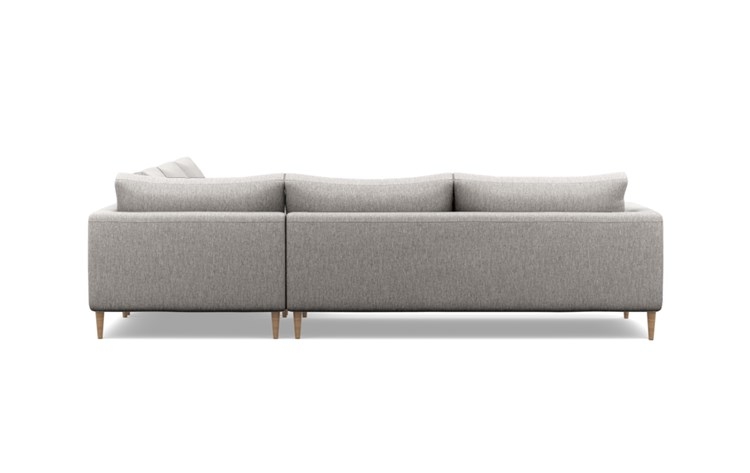 Asher Corner Sectional with Brown Earth Fabric and Natural Oak legs - Image 3