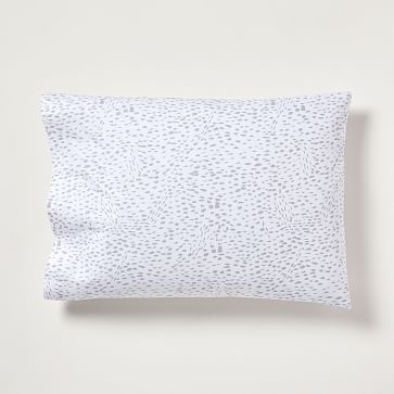 Organic Feather Texture Standard Pillowcase, Set of 2, Frost Gray - Image 0