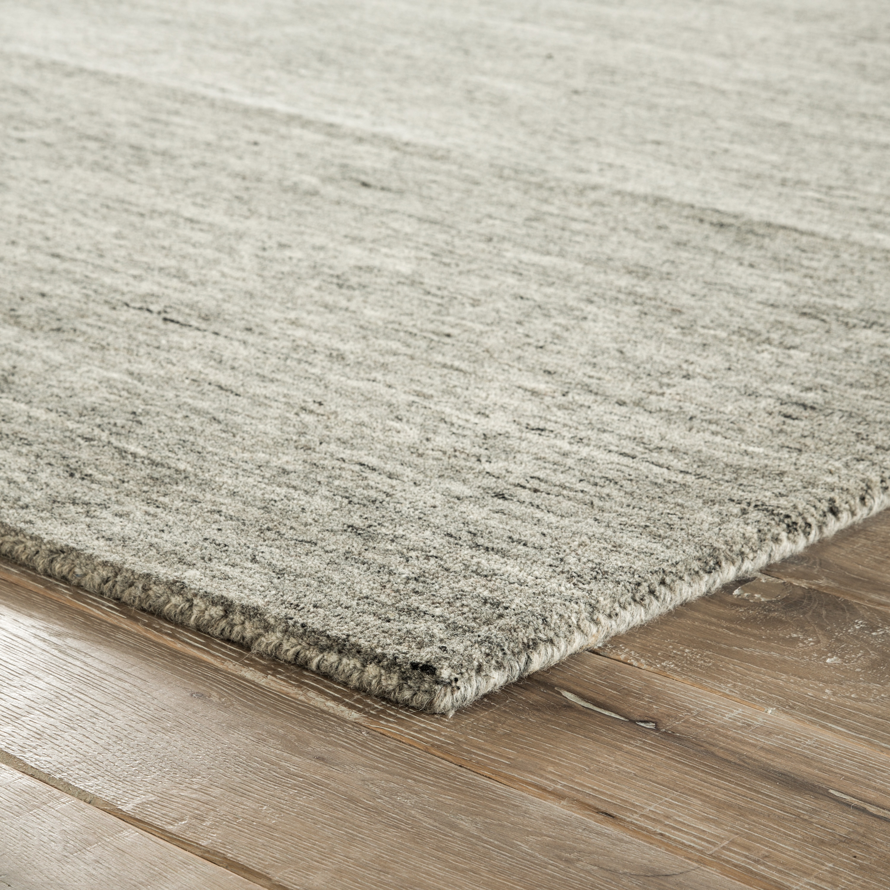 Elements Handmade Solid Gray/ Taupe Runner Rug (2'6" X 8') - Image 1