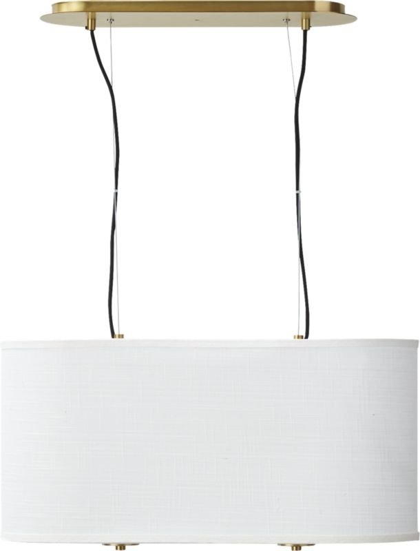 Oval White Drum Pendant Light - Image 2