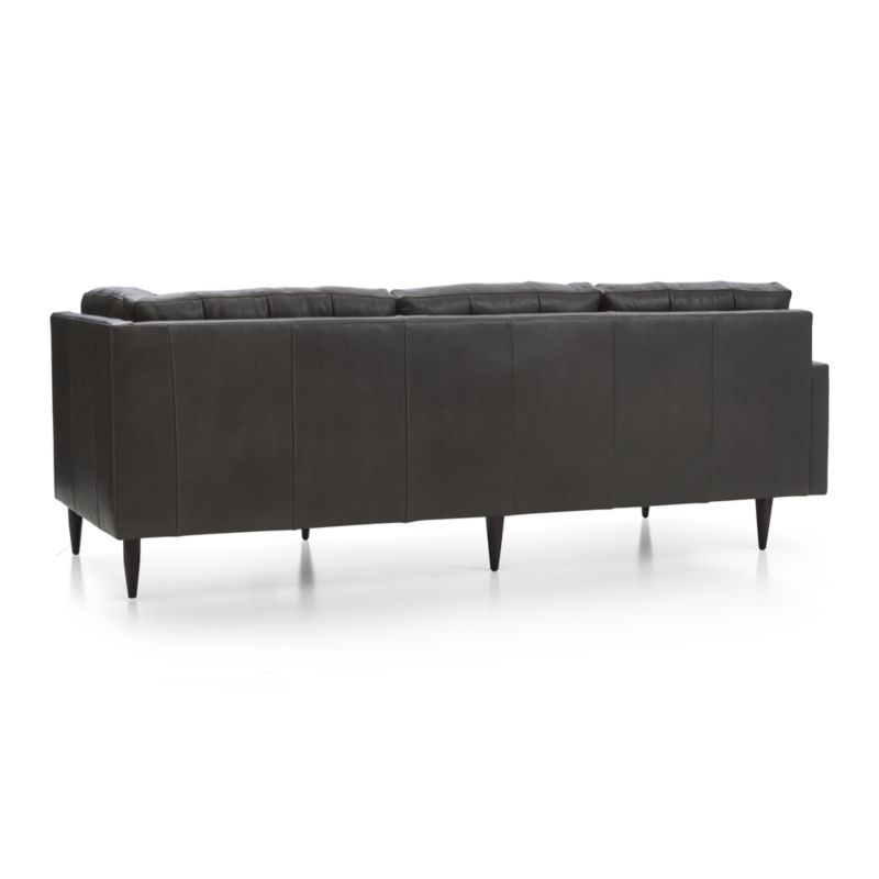 Petrie Leather Midcentury Left-Arm Corner Sofa - Image 3