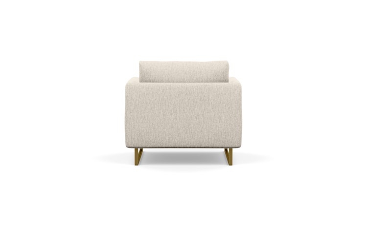 Owens Accent Chair with Beige Wheat Fabric and Matte Brass legs - Image 3