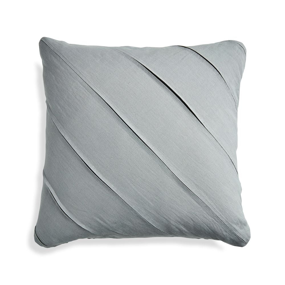 Theta Grey Linen Pillow Cover 20" - Image 0